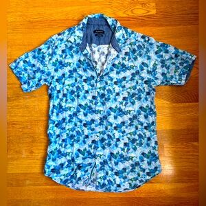 Bugatchi Short Sleeve Hawaiian style shirt size medium